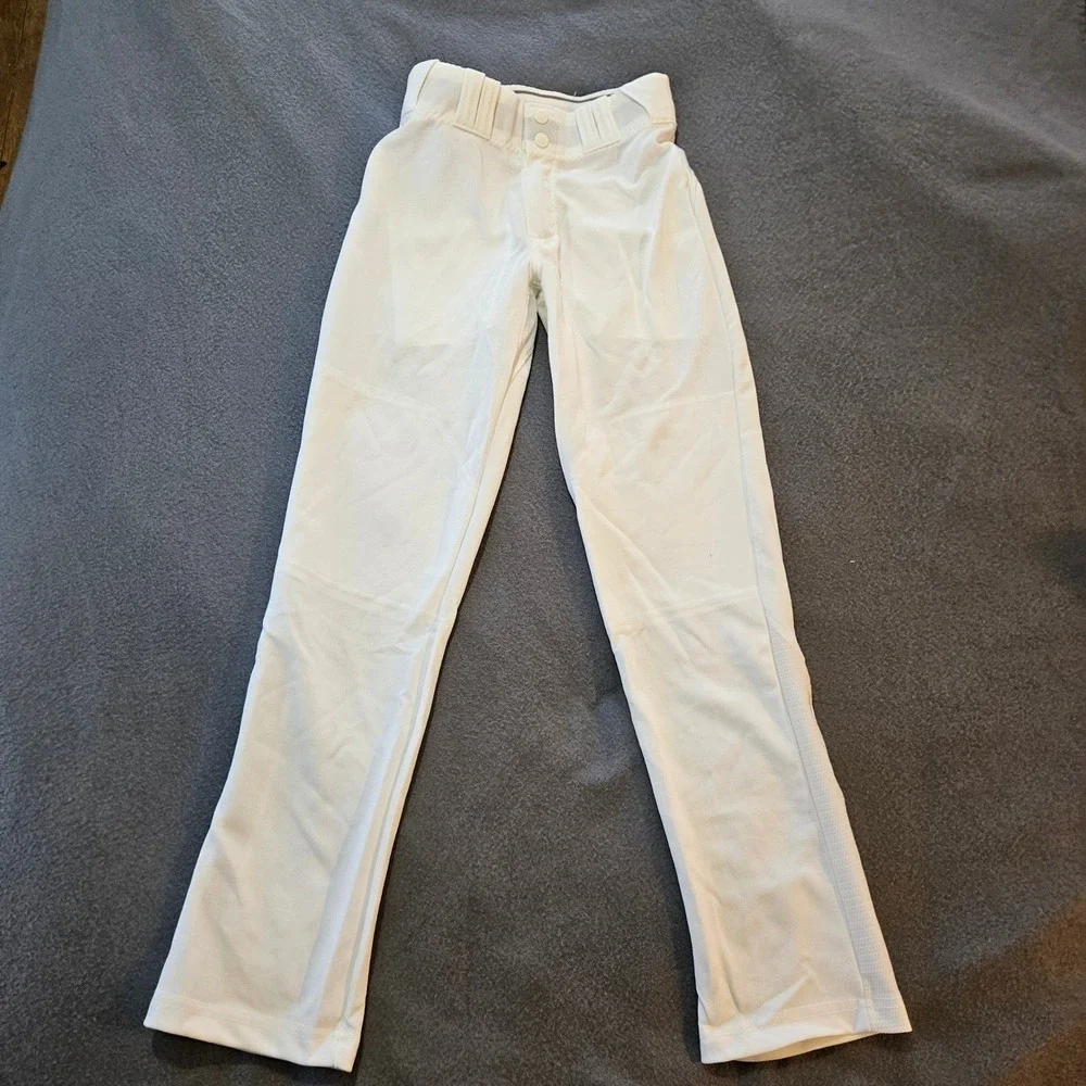 Russell Athletic Youth Medium White Baseball Pants Mesh Panels vented 2 pair new - Picture 2 of 10